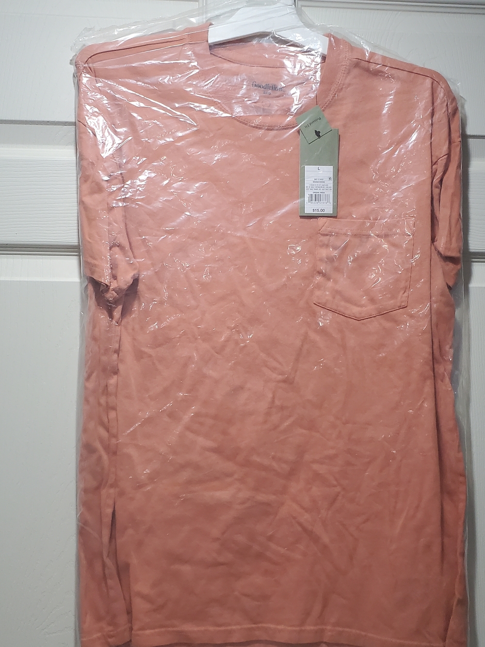 Target Short-Sleeve Pocket Tee in Soft Orange